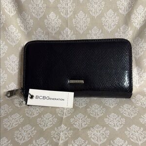 BCBGeneration Sleek Black Leather Wallet